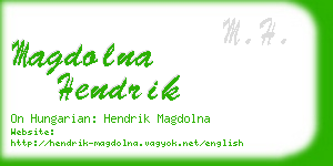 magdolna hendrik business card